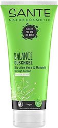 SANTE Naturkosmetik Balance Gel doccia per basi sane acide della pelle, vegano, con aloe biologico e olio di mandorle, 200 ml