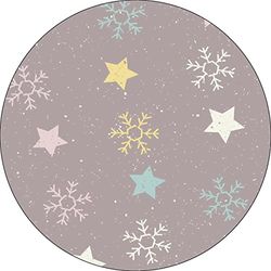 Bonateks, Ronde digitaal bedrukte muismat, antislip onderkant, voor kantoor en thuis, diameter: 22 cm