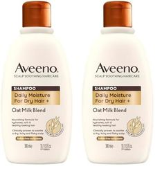 Aveeno hydrating oat milk scalp soothing shampoo for dry hair 300ml (Pack of 2)