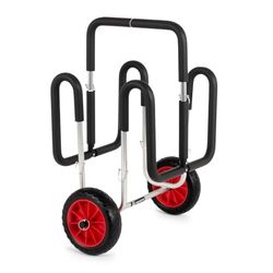 AQUASTIC Trolley SUP e paddleboarding | Trasporto di 2 tavole SUP | Struttura leggera in alluminio Portata 60 kg | Ruote da 10 pollici senza manutenzione | Montaggio facile | Protezione antigraffio