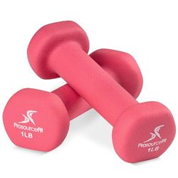 ProsourceFit Neopren hantel belagd för halkfritt grepp, 0,5 kg
