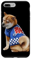 Carcasa para iPhone 7 Plus/8 Plus Abrigo tradicional japonés Happi del desgaste del perro Shiba para el festival