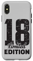 Custodia per iPhone X/XS 2004 Limited Edition 18 anni adolescente 18° compleanno