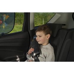CARTREND Cojín para cinturón de Seguridad Hero​​ Protege contra Lesiones, Grande y cómodo, diseño Multicolor para niños, 1 Pieza Gris