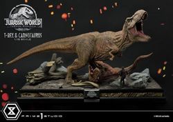 Prime 1 Studio Jurassic World: Fallen Kingdom beeldje 1/15 T-Rex & Carnotaurus 90 cm
