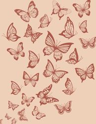 Unbound Expressions: Butterfly Terracotta: An 8 1/2 x 11 Lined, Indexed, Soft Cover Journal