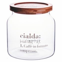 Villa d'Este Home Tivoli 1996 Barattolo cialde 1,9 L in vetro borosilicato, coperchio in legno di acacia, Victionary