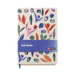 Miquelrius - Cuaderno de notas A5 (148 x 210 mm), Cuaderno A5 con 80 hojas punteadas de 80 g/m², Papel blanco, Cuaderno A5 puntos con tapa de cartón forrado en tela y bordado, Papelería bonita