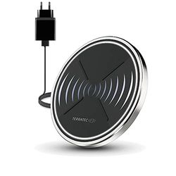 TerraTec ChargeAIR Dot 257478 - Carregador sem fios QI (10 W, compatível com 11/11 Pro/11 Pro MAX/XS MAX/XS/X/8/8, Galaxy Note 10/S10/S9, AirPods, inclui FPS fonte de alimentação )