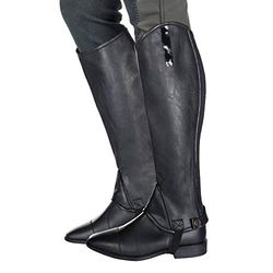 HKM Paardrijlaars-Elastic Zwart 28