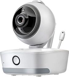 Reer - IP BabyCam Move, trasforma lo smartphone in un baby monitor, visione completa telecomandabile a 330°, memorizzazione dei dati in Germania, 80310, bianco