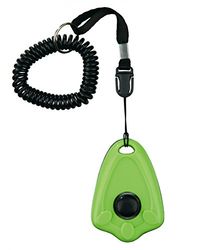 TRIXIE Clicker voor hondentraining - constante toon - spiraallus voor pols - snelsluiting - kunststof/PVC/metaal - diverse kleuren - willekeurige selectie - 6,7 cm - 2287