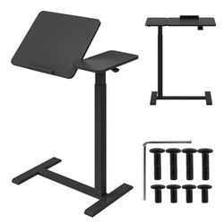 Maclean Escritorio para Portátil Altura Ajustable de 755 a 1108 mm | Inclinación hasta 60° | Móvil con Ruedas | Carga MAX. hasta 30 kg | Ergonómico y Estable | para Oficina, Home Office (Negro)
