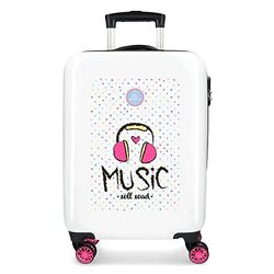 Roll Road Music Valise Trolley Cabine Rose 37x55x20 cms Rigide ABS Serrure à combinaison 34L 2,6Kgs 4 roues doubles Bagage à main