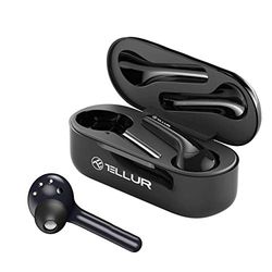 TELLUR Cuffie Bluetooth True Wireless Ambia, rilevamento del trasporto, controllo tap, interruttore intelligente, connessione automatica, nero