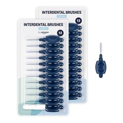 By Amazon Brosse Interdentaire 0,6 mm 24 pièces - 2 paquets de 12 pièces, bleu foncé