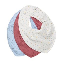 PIPPI Bandana Bib Girl-AOP (3-Pack) Babero, Rosa Barroco, Talla única (Pack de 3) Unisex bebé