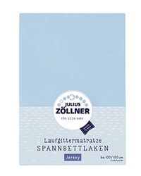 Julius Zöllner 8390347350 Jersey hoeslaken, geschikt voor boxmatrassen 68x90 tot 100x100 cm, lichtblauw