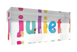 Little Helper Souvenir Décoratif en Acrylique Transparent Poli comme Diamant Style Illustratif Coloré avec le Nom de Jeune Fille Juliet 5 x 15 x 2 cm Petit