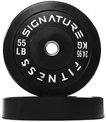 Signature Fitness Piastre olimpioniche da 5,1 cm con mozzo in acciaio, 25 kg, coppia
