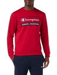 Champion Legacy Graphic Shop Authentic-Powerblend Fleece Crewneck Tröja Män, Rosso Scuro, M