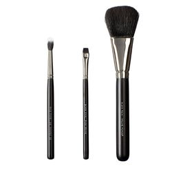 VEGAN LOVE, Set di tre pennelli da trucco, setole sintetiche, colore: Nero, BKFT52