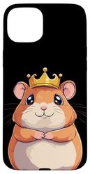 Royal Pet Costume for Hamster with Crown Lovers Case for iPhone 15 Plus