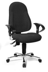 Topstar Wellpoint 10 Deluxe - Cadeira de escritório (inclui apoios de braços reguláveis), cor preta