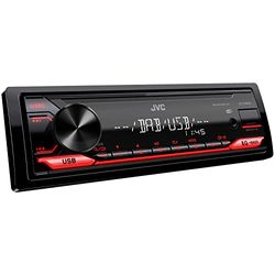 JVC KD-X182DB USB-autoradio met DAB+ (USB, AUX-in, 1 x pre-out 2,5V, geluidsprocessor, 4x50 W, toetsverlichting rood), zwart