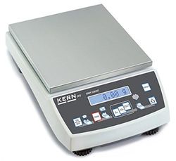 Kern CKE 3600-2 - Báscula de precisión con precisión de laboratorio, rango de pesaje (máx.): 3,6 kg, legibilidad [d]: 0,01 g, reproducción: 0,01 g, lineal: 0,05 g, peso de piezas más pequeño [números] g/unidad: 0,01 g, placa de pesaje: BxT 150 x 150 70 mm (acero inoxidable).