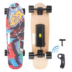 Happybuy Planche de montagne Terre Skateboard 94 x 24 cm, Longboard 7,8" sans batterie avec de superbes fonctionnalités avec accessoires, cadeau pour adultes, adolescents, enfants, garçons, pour