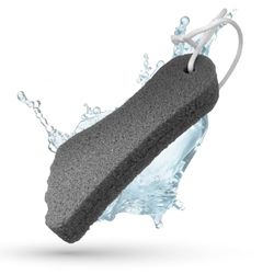 LaRosa Pumice SPA Foot Shaped Pumice Stone - Black with Cord