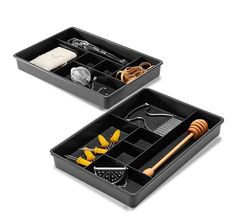 madesmart Szuflada, 12, wielofunkcyjna organizacja domu, granit premium, zestaw 6-komorowy