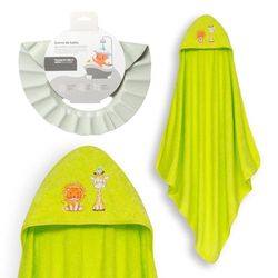 Interbaby - Mantello da bagno per bambini + berretto regolabile | Asciugamano con cappuccio 100% cotone, unisex, morbido, asciugatura rapida, ideale per neonati, neonati e bambini piccoli | Design