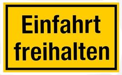 Keep Driveway Clear, Yellow/Black