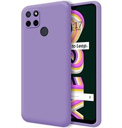 Tumundosmartphone Ultra mjukt flytande silikonfodral för Realme C21Y/C25Y Lila färg