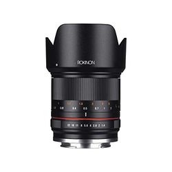 Rokinon RK21M-FX 21 mm F1,4 ED AS UMC lente grande angular de alta velocidade para Fuji (preto)