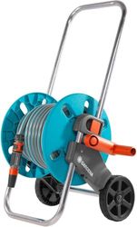 Gardena Carro Aquaroll S (en Caja) Con 20 m de manguera Classic, 13 mm(1/2”) de piezas Original System y Lanza rociadora, Estándar