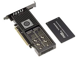 KALEA-INFORMATIQUE Tarjeta controladora PCIe 3.0 x16 para 4 Unidades SSD M.2 NVMe con chipset PLX PEX8747 - Protegida por Carcasa de Aluminio ventilada