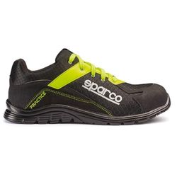 Sparco Teamwork Sapatos desportivos de segurança unissexo para adultos, preto/amarelo, 36 UE