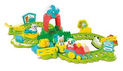 Clementoni Granja - Playset parlante, Interactivo y motorizado, Tren de Juguete eléctrico, Juego para niño de 1 año (versión en Italiano) -Made in Italy, Multicolor, 17756
