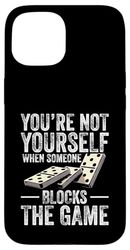Juego de fichas Dominoe Graphic Player Not Yourself Dominoe Carcasa para iPhone 15
