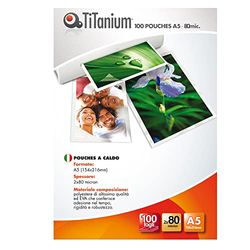 TITANIUM enveloppen voor school en kantoor transparant A5 154 x 216 mm 100 stuks PP580-03T