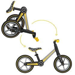 skiddoü Unisex Jugend Laufrad Ronny, faltendes Lernlaufrad bis zu 30 kg, Gelb, One Size