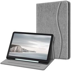 FINTIE Case for Samsung Galaxy Tab S6 Lite 10.4 Inch 2022/2020 (Model SM-P610/P613/P615/P619) with S Pen Holder, Multi-Angle Viewing Folio Stand Cover with Pocket, Auto Wake/Sleep, Grey