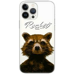 ERT GROUP mobiltelefonfodral för Samsung S10 PLUS originalt och officiellt licensierat Marvel mönster Rocket 006 Vit optimalt anpassad till formen på mobiltelefonen, gedeeltelijk transparant