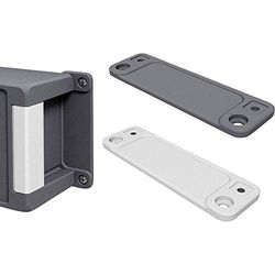 Bopla BA WL 17 7024 Flangia da parete (L x P x A) 173 x 40 x 8 mm Grigio grafite 2 pezzi