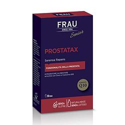 FRAU Senior Prostatax, Integratore Prostata Con Serenoa Repens, Zinco E Coenzima Q10, 30 Perle, Senza Glutine E Senza Lattosio, color Bianco