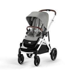 CYBEX Gold GAZELLE S kinderwagen, vanaf de geboorte tot ca. 4 jaar, max. 22 kg (eenvoudige modus) / 2 x 22 kg (duo-modus), all-in-1-systeem met 20+ configuraties, steengrijs