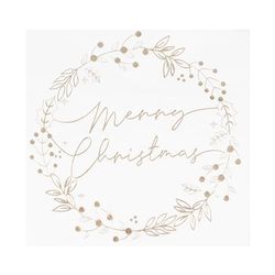 Ginger Ray Tovaglioli di carta per feste Merry Christmas, confezione da 16, 17 x 17 cm
